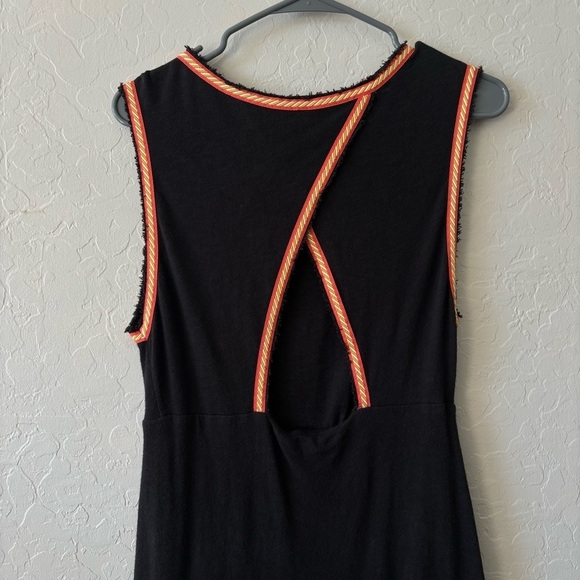 Free People Black Cutout Sleeveless Maxi Dress Bohemian Size Medium - Picture 8 of 9